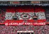 Die Nordkurve bei 1. FC Köln gegen den Karlsruher SC Foto Stadionkind @schoti75