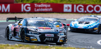 Audi-Pilot Kelvin van der Linde verbuchte diese Saison bereits drei Podiumsränge - DTM, 1. + 2. Rennen Oschersleben 2024 - Foto: Gruppe C Photography; #3 Audi R8 LMS GT3 EVO II, ABT